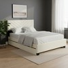 HomeRoots Beige Tufted Upholstered Queen Bed Frame With Trundle And Drawers - 2 of 4