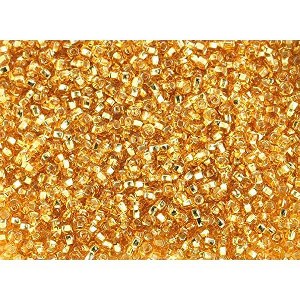John Bead 500g 10/0 Silver Lined Gold Czech Glass Seed Beads for Jewelry Bracelet Necklace Making - 1 of 2