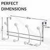 Evideco French Home Goods Versatile Over-the-Door Metal Rack with Ceramic Hooks - 4 of 4