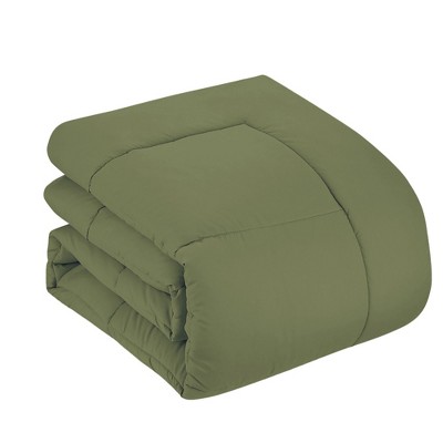 Sage Green Queen Microfiber Down Alternative Bed in a Bag Set