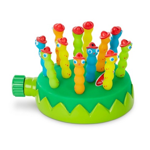 Melissa & doug sunny patch pretty petals flower sprinkler toy hot sale with hose attachment