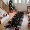 Christmas Area Rug, Christmas Tree Print Throw Carpet with Non Slip Backing, Non Shedding Low Pile Floor Carpet for Living Room, Bedroom - 2 of 4