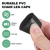 Unique Bargains Non-Slip PVC Chair Leg Caps Floor Protectors for Folding Chairs Black - 2 of 4