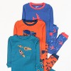 Leveret Boys Cotton 2 Piece Pajamas – 3 Pack – Vehicle Adventure - 2 of 4