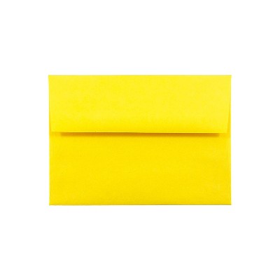 JAM Paper A6 Colored Invitation Envelopes 4.75 x 6.5 Yellow Recycled 94531