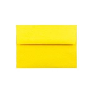 JAM Paper A6 Colored Invitation Envelopes 4.75 x 6.5 Yellow Recycled 94531 - 1 of 4