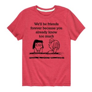 Boys' - Peanuts - Friends Forever Marcie And Patty Short Sleeve Graphic T-Shirt - 1 of 4