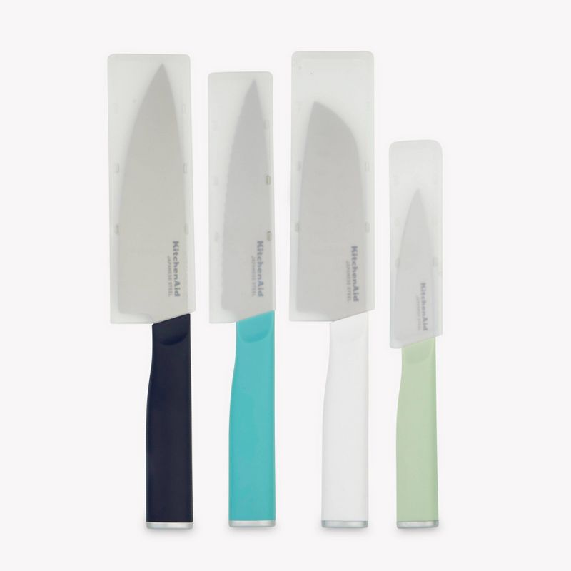 KitchenAid 4pc Chef Knife Set White/Dark Blue/Aqua Blue, 2 of 10