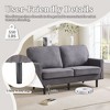 CAVINAS Mid Century Modern Loveseat Sofa, 2 Seater Sofa Couches for Living Room, Comfy Couch with USB & Removable Pillow Cover - 4 of 4