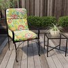 Outdoor Knife Edge Dining Chair Cushion - Green Tropical - Jordan Manufacturing - 3 of 4