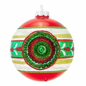 Christopher Radko Company 4.25 In Hs Rounds W/ Reflectors Ornament Ball Christmas Tree Ornaments - 1 of 3