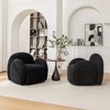 SEYNAR Modern Glam Boucle Upholstered Swivel Accent Armchair Set of 2 - 3 of 4