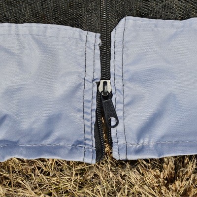 Gray 10' x 10' Steel Outdoor Gazebo with Mesh Sidewalls