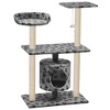 vidaXL Cat Tree Grey with paw prints - 2 of 4