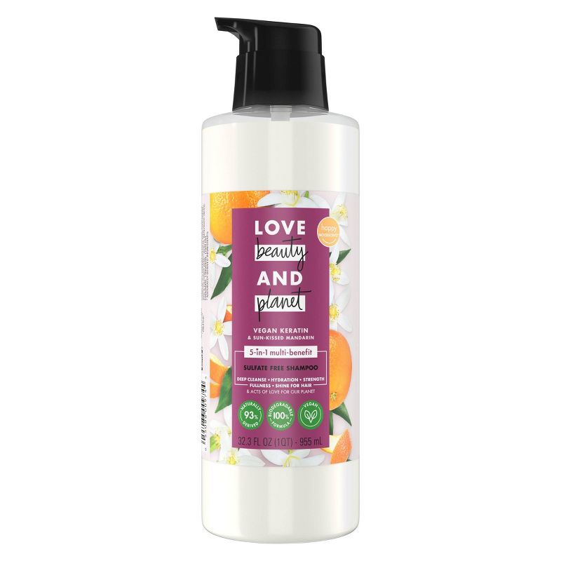 Love Beauty and Planet Vegan Keratin & Sun-Kissed Mandarin Sulfate-Free Shampoo, 3 of 14
