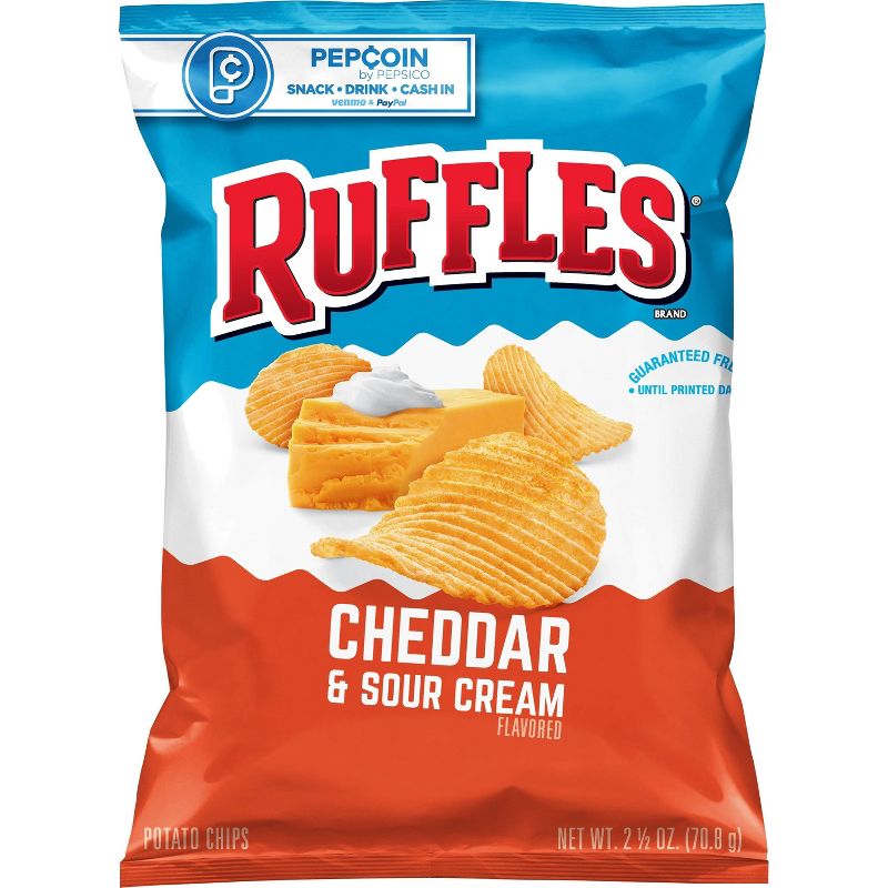 Ruffles Cheddar &#38; Sour Cream Potato Chips - 2.5oz, 1 of 4