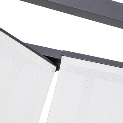 Marlin Black Aluminum Patio Chaise Lounge Chair with White Sling