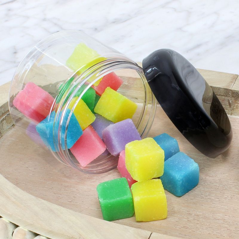 Cornucopia Brands Clear Plastic Jars w/ Black Plastic Lids 6pk; BPA Free for Bathroom, Kitchen, Crafts, 5 of 8
