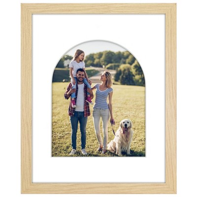 Americanflat 11x14 Picture Frame with Mat - Arch, Oval & Wavy Designs - Stylish Decor for Living Rooms, Dorms, Offices & More