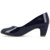 Journee Collection Womens Luu-M Comfort Insole Medium and Wide Width Round Toe Low Block Heel Pumps - 2 of 4