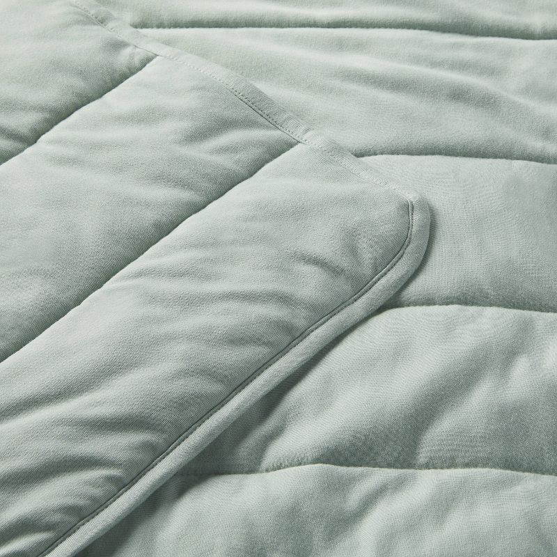 Rayon from Bamboo Quilted Baby Blanket - Green - Cloud Island&#8482;, 4 of 6