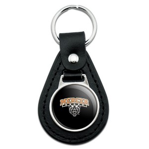 Mercer University Secondary Logo Black Leather Keychain - 1 of 4