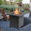 SUGIFT 50,000 BTU Propane Fire Pit Table 28" Patio Square Gas Fireplace - 2 of 3