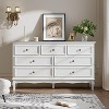 Heynemo 7 Drawer Dresser for Bedroom, Modern Chest of Drawers with Solid Wood Legs and Painted Finish, Wooden Storage Closet Cabinet Organizer - 3 of 4