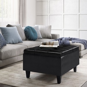 NicBex Faux Leather Storage Ottoman Bench,Storage Ottoman with Tufted Diamond Detail,Modern Storage Bench for Living Room,Bedroom - 1 of 4