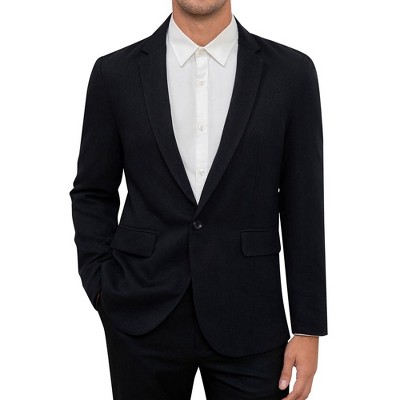 Men's Casual Blazer Sport Coat Slim Fit One Button Suit Lightweight Sport Jacket