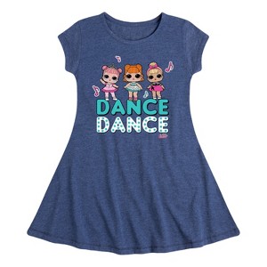 Girls' - LOL Surprise! - Dancing Dolls Dance Fit & Flair Cap Sleeve Dress - 1 of 3