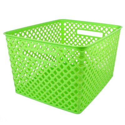 Romanoff Woven Basket, Large, Lime (pack Of 2) : Target