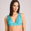 Vitamin A Women's Longline Bikini Top - Jade Print - 3 of 3