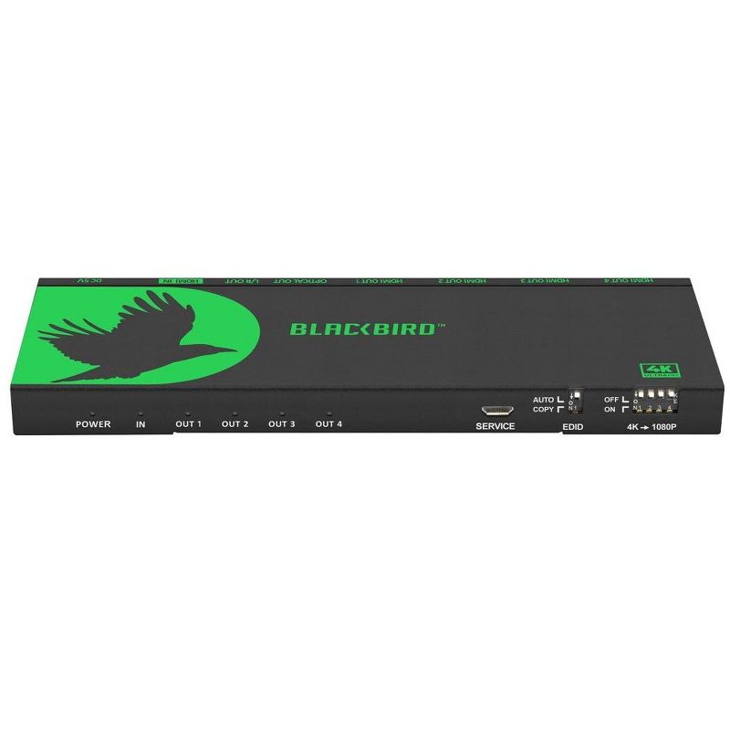 Monoprice Blackbird 4K 1x4 HDMI Splitter, Supports HDMI 2.0, HDCP 2.2, 4K@60Hz, YCbCr 4:4:4, Featuring 4K to 1080p Downscaling, 3 of 7