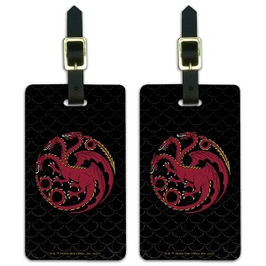 House Of Dragon Targaryen Sigil Scales Luggage ID Tags Set of 2 - 1 of 4