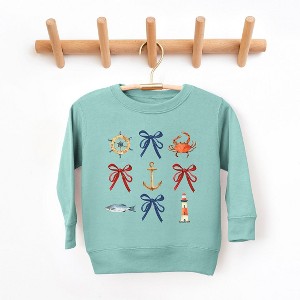 The Juniper Shop Coquette Nautical Collage Toddler Graphic Sweatshirt - 1 of 3