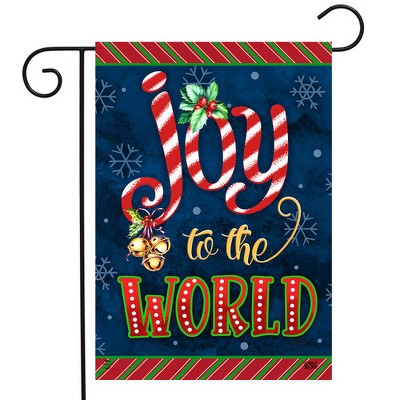 Joyous World Double-Sided Christmas Garden Flag 18x12.5