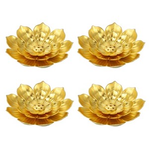 Unique Bargains Detachable Brass Lotus Stick Incense Burner Kit for Yoga and Meditation - 1 of 4