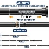 Ridstar Adjustable Stainless Steel Anti-Slip Shower Curtain Rod-Black - 4 of 4