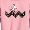 Boys' - Peanuts - Snoopy Skating Pattern Graphic Long Sleeve Fleece Sweatshirt - 2 of 4