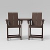 Moore 3pc POLYWOOD Patio Counter Chair Set with Connecting Table - Threshold™ - image 3 of 4