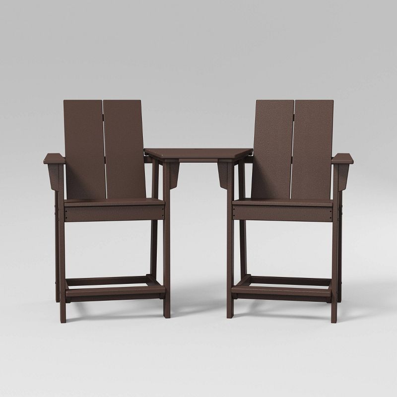 Moore 3pc POLYWOOD Patio Counter Chair Set with Connecting Table - Threshold™, 4 of 6