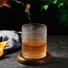 Itopfox Vintage Glassware Drinking Glasses Set of 6, 12 oz Hobnail Glass Cups, Embossed Clear Water Tumbler for Beer, Cocktail, Whiskey, Juice - 3 of 4