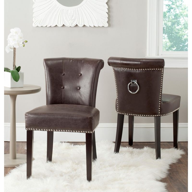 Sinclair 21''H Ring Chair (Set of 2) with Silver Nail Heads  - Safavieh, 2 of 8