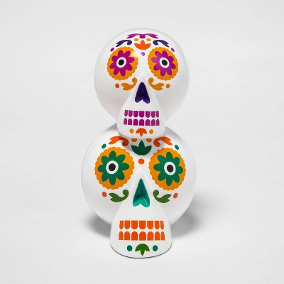 Día de Muertos Stacked Skulls Decorative Sculpture- Designed with Luis Fitch