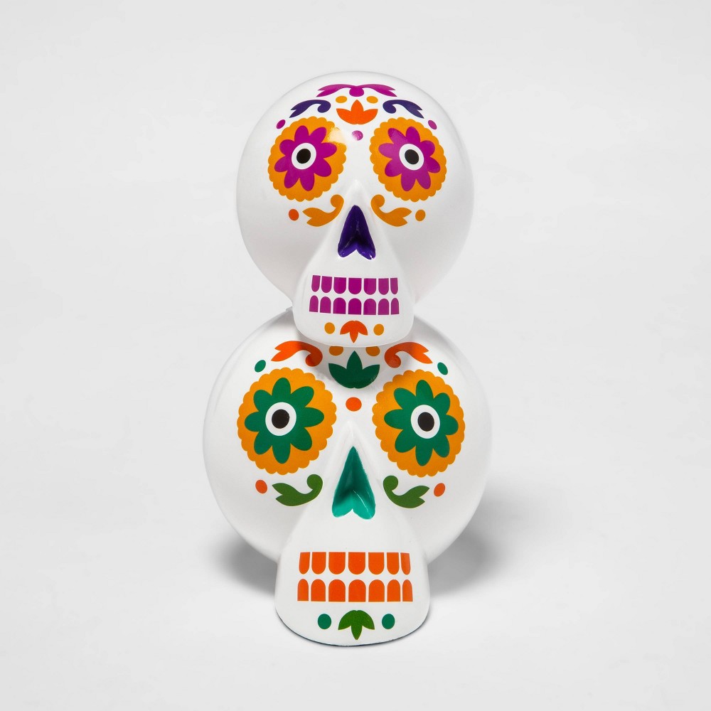 Día de Muertos Stacked Skulls Decorative Sculpture- Designed with Luis Fitch