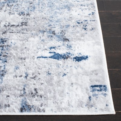 Amelia Gray and Blue Abstract 8' x 10' Area Rug
