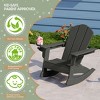 WestinTrends Malibu Outdoor HDPE Plastic Preschool Toddler Classic Adirondack Rocking Chairs (Set of 2) - 3 of 4