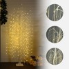 LuxenHome 5.9Ft Pre-Lit White Willow Artificial Tree with Realistic Faux Tree Trunk - 3 of 4