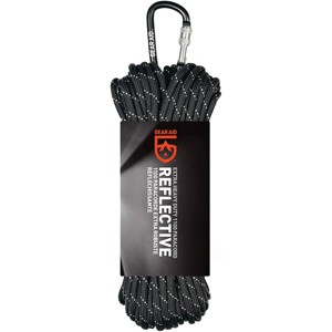 Gear Aid 100 ft. Extra Heavy Duty 1100 Paracord with Carabiner -Black/Reflective - 1 of 4
